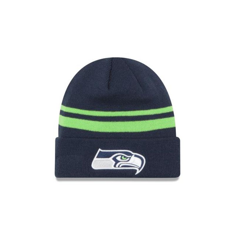 NFL Seattle Seahawks Cuff Knit (BHO4951) - Blue New Era Beanies